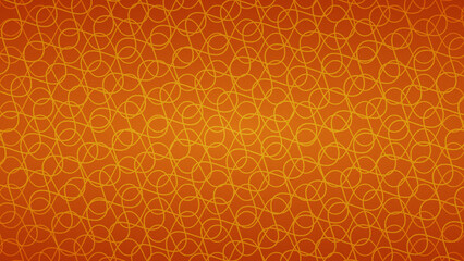 Abstract orange background with tangled lines decorative design