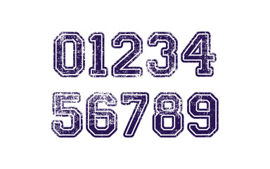 Sports Jersey Numbers Set vector.