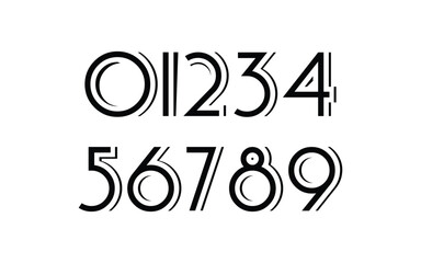 Sports Jersey Numbers Set vector.