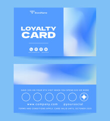 Loyalty Card with Gradient Background and Discount Offer