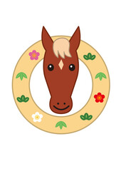 馬と松竹梅 午年年賀状