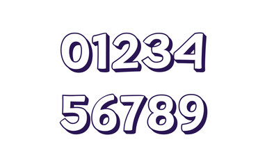 Sports Jersey Numbers Set vector.