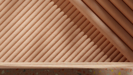 in landscape textured wall, 3d render image empty mockup terrazzo texture empty space