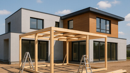 Modern Timber-Frame House Extension with Eco-Friendly Design