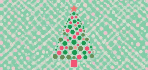 Groovy Polka Dot Christmas Tree Festive SVG Playful Holiday Decor
