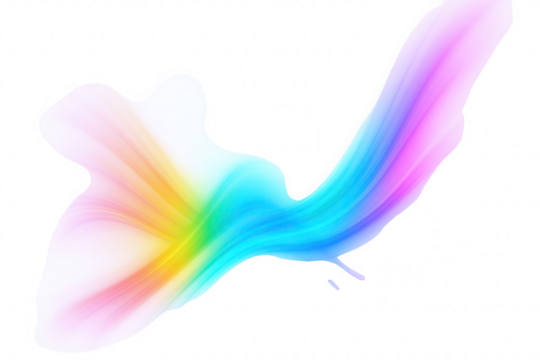 Vibrant Abstract Swirl of Rainbow Colors Flowing Gracefully with Soft Light and Smooth Texture