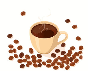 Obraz premium Roasted Coffee Beans Background