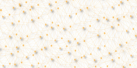 Abstract of simple golden line triangle pattern geometric background. Seamless geometric polygonal repeatable pattern swatch background, Trendy design vector background for web backdrop orpaper print.