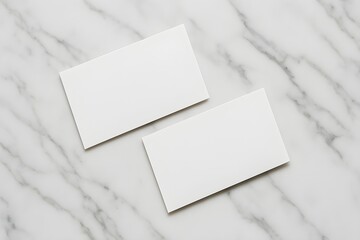 Fototapeta premium Realistic business card mockup with clean design and soft shadows. Ideal for showcasing branding, logo, or identity designs in a professional presentation.