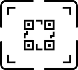 Obraz premium Scan me QR code frame vector with blank space, modern printable sticker design for payment, website, or app UI, isolated on transparent background, EPS file