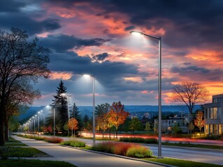City street at sunset (6)