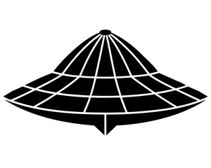 Bamboo hat vector silhouette illustration isolated on white background