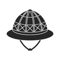 Bamboo hat icon  vector silhouette illustration isolated on white background