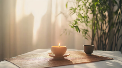 table setting in hotel room