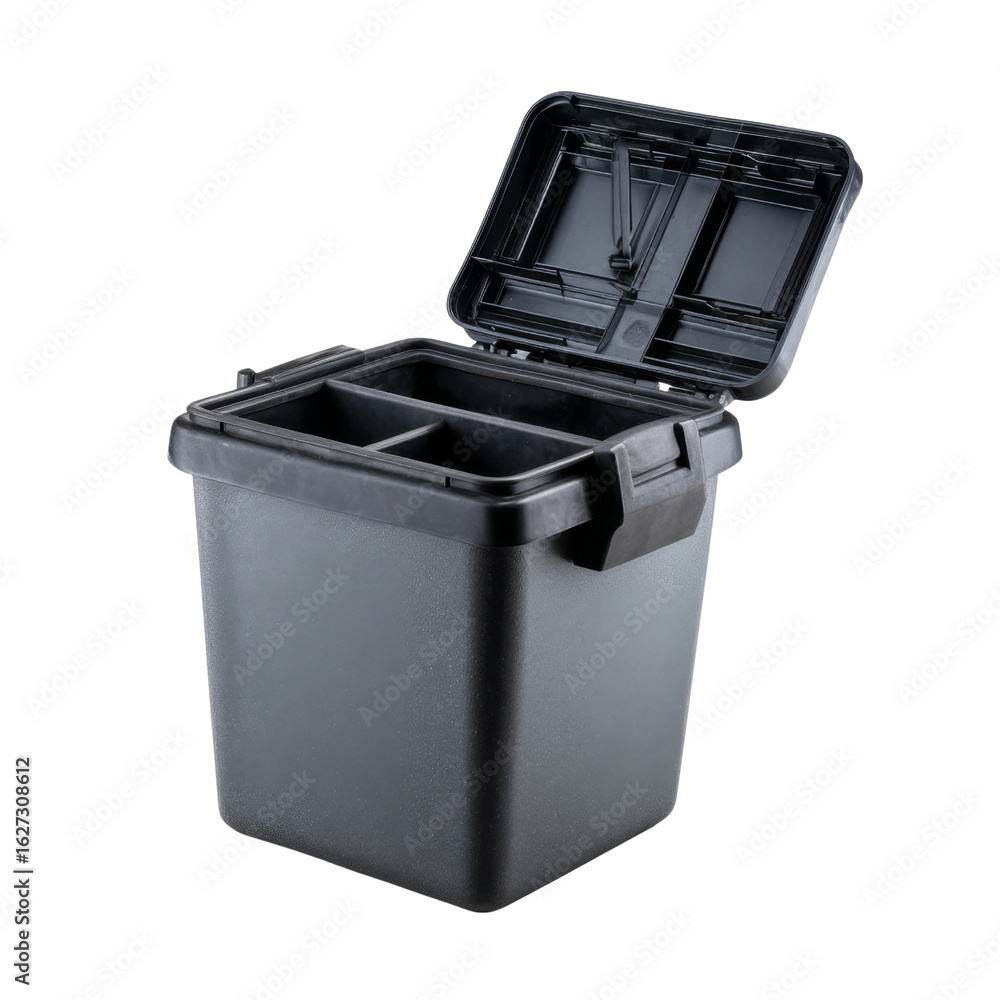 Poster storage container with lid, ideal for organizing items and waste. this versatile bin features compar
