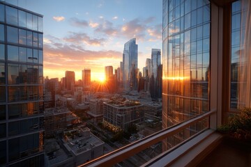 Cityscape view from high rise