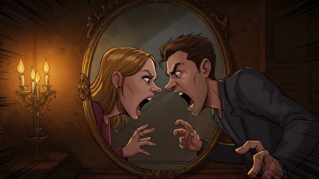 Anger and Conflict between Couple in the Mirror for Emotional Awareness, Relationship Blogs, Psychological Articles, and Conflict Resolution Content  