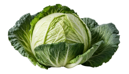 A Fresh, Crisp Cabbage:  A Vibrant Green Vegetable