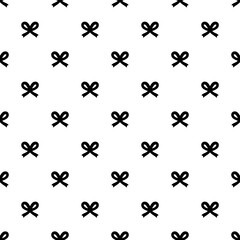 Seamless pattern of black bows on a white background, ideal for modern designs, fashion prints, wrapping paper, and stylish digital projects.