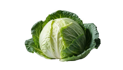 Fototapeta premium A Freshly Harvested Green Cabbage