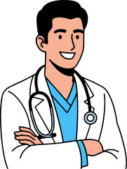 Fototapeta premium Icon of a male doctor