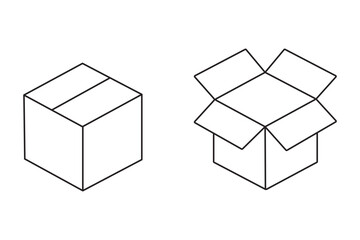 Gift Box and Box icon set. Box icon. Package, delivery boxes, cargo distribution and Birthday, wedding, surprise, prize, collection, greeting, celebrate, festive and gift icon. Vector illustration. 