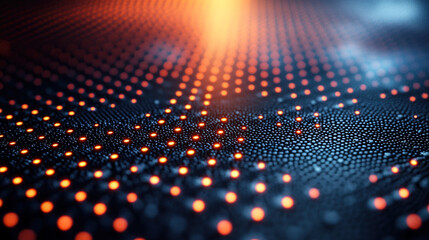 Dynamic digital display with vibrant bokeh and glowing lights for modern tech presentations