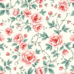 seamless background with roses