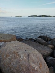 rocks and sea