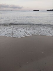 footprints on the beach