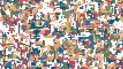 ILLUSTRATION ABSTRACT DECORATIVE MESSY PIXEL  BACKGROUND PASTEL COLOR WITH PAINT TEXTURE. DISTRESS DIRTY ROUGH DESIGN VECTOR