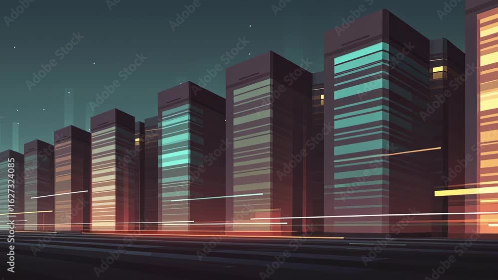 Poster ai quantum computing research and development concept, futuristic server rack with glowing