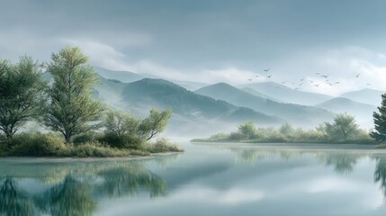 lake in the mountains
