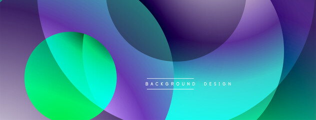 Abstract fluid shapes, vibrant colors blend. Modern design, smooth gradients create dynamic visual effect. Background features overlapping forms.