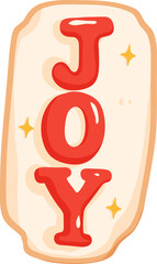 Joy Christmas Cookie Clipart

