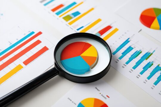 magnifying glass on graph paper - Powered by Adobe