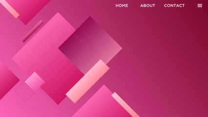 ABSTRACT PURPLE PINK BACKGROUND WITH SQUARE GEOMETRIC SHAPES GRADIENT COLOR DESIGN VECTOR TEMPLATE GOOD FOR MODERN WEBSITE, WALLPAPER, COVER DESIGN