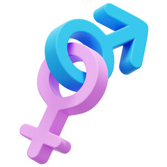 3D Male And Female Icon