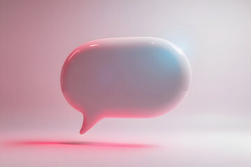 Floating Speech Bubble with Soft Lighting Communication Concept