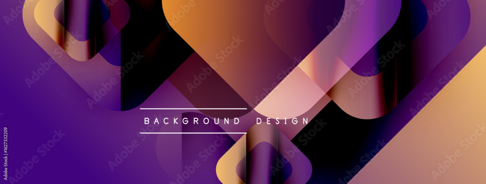 Poster abstract fluid shapes, vibrant colors blend. modern design, dynamic composition, gradients create de