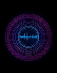 Abstract soundwave design with vibrant colors, ideal for music and technology themes.