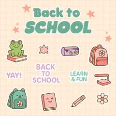 Back to School Cute Sticker Set