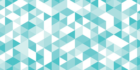 Abstract geometric metal cube background triangle shape. Seamless Monochrome Pattern Triangular 3d, modern background. blue rhombuses mosaic. pattern Business polygonal texture Vector illustration.	