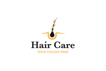 Medical  hair care logo design template vector illustration
