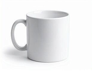 Isolated white ceramic coffee mug 