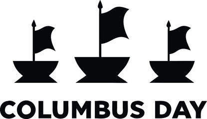 Stylized flat illustration for columbus day