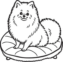 A funny and cute cartoon drawing of a cheerful squirrel with an acorn