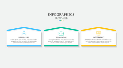 Infographic design business template with 3 steps, options Can be used for workflow diagram, info chart, web design and presentation.