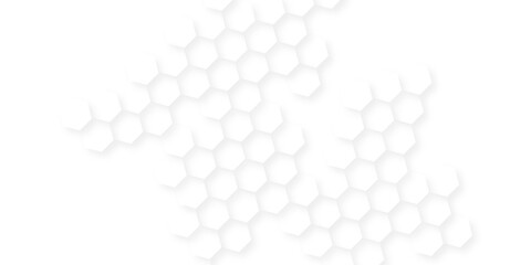 abstract vector banner design with hexagon pattern on white background, white geometric wallpaper with copy space, luxury White Pattern. 3d futuristic abstract honeycomb mosaic white background. 