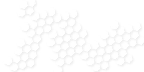 abstract vector banner design with hexagon pattern on white background, white geometric wallpaper with copy space, luxury White Pattern. 3d futuristic abstract honeycomb mosaic white background. 